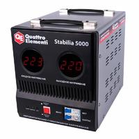 Стабилизатор напряжения QUATTRO ELEMENTI Stabilia  5000 (5000 ВА, 140-270 В, 9.9 кг, байпас)