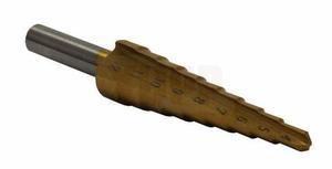 Сверло по металлу ступенчатое ПРАКТИКА 4-12 мм шаг 1 мм TIN (1шт.) блистер