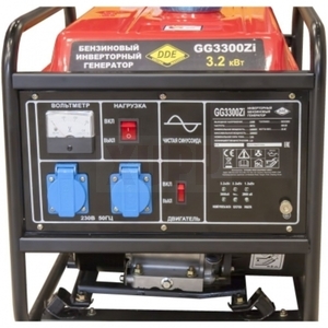 Генератор бензиновый инверторного типа DDE GG3300Zi (1ф 3,2 кВт, т/бак 9 л, ручн/ст, 35кг)